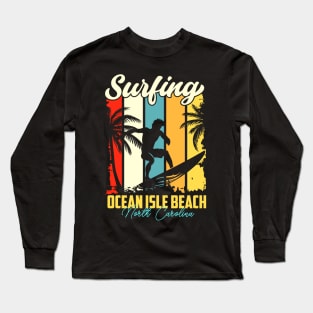 Surfing | Ocean Isle Beach, North Carolina Long Sleeve T-Shirt